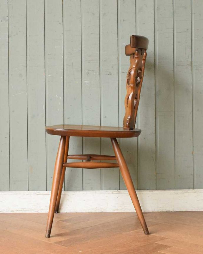 アーコールのシスルバックチェア（カラメル色・ハの字脚）(ear-19-k