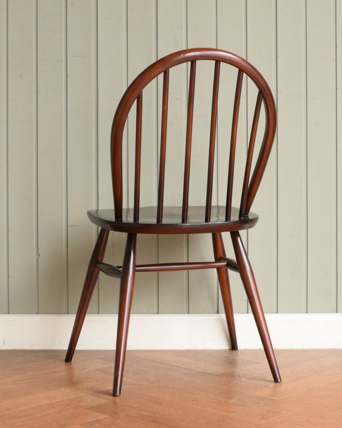 アーコールのフープバックチェア（6本・チョコアップル色・ハの字脚