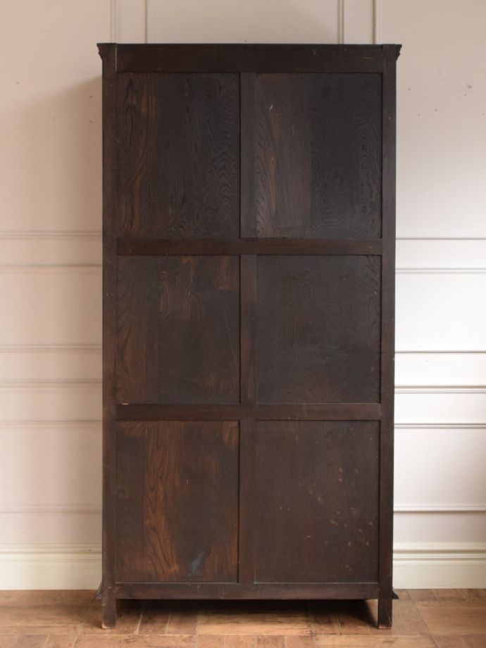 英国のアンティークのキャビネット、リネンフォールドのワードローブ(j