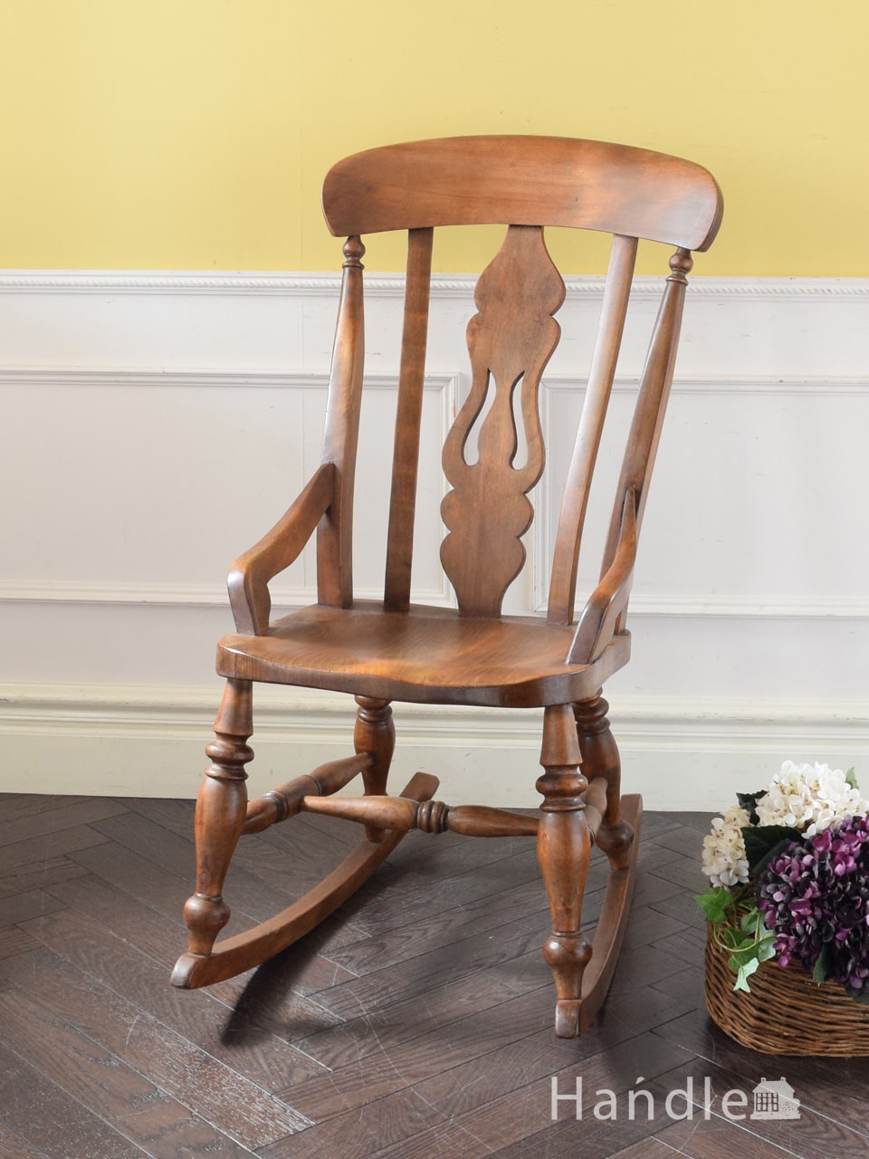 アンティークの可愛いチェア、子ども用のロッキングチェア（木馬）(d