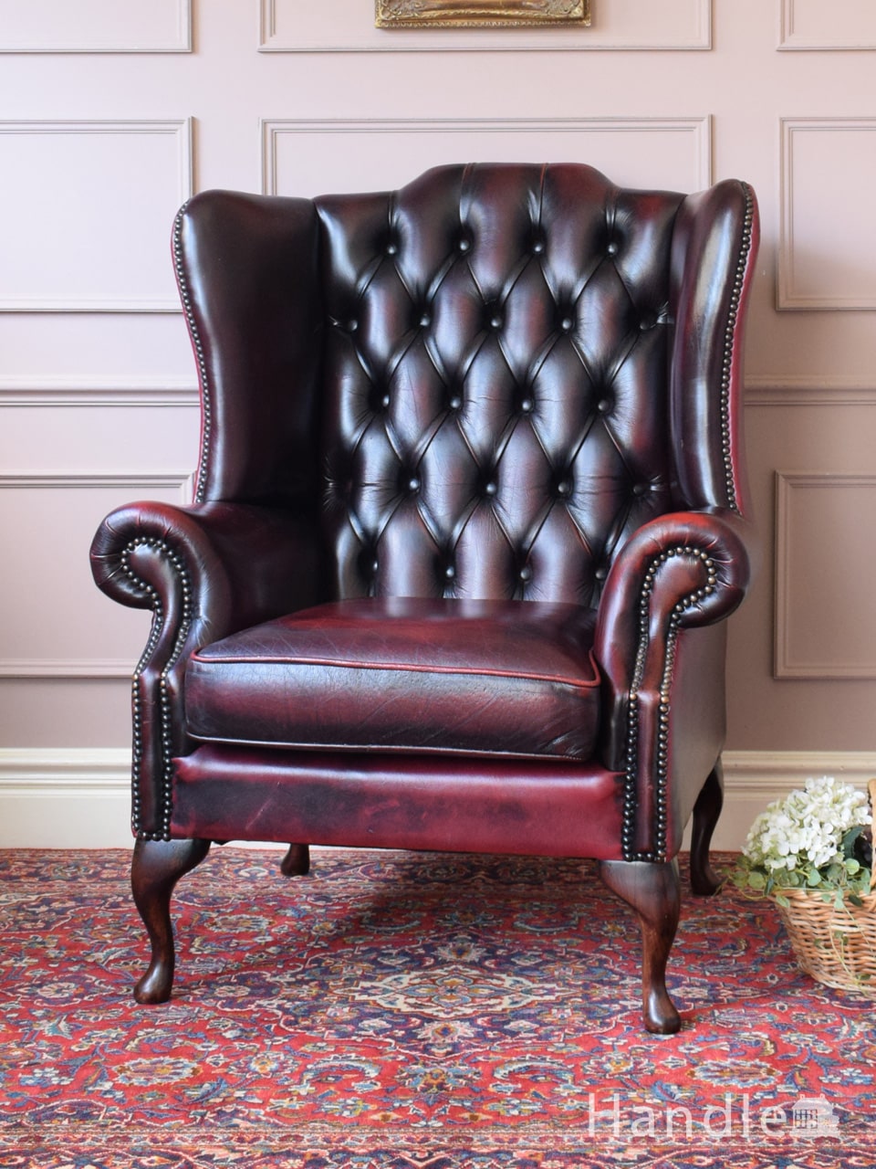 1970年代のアンティーク ウイングバックチェア(k-437-c)｜アンティーク