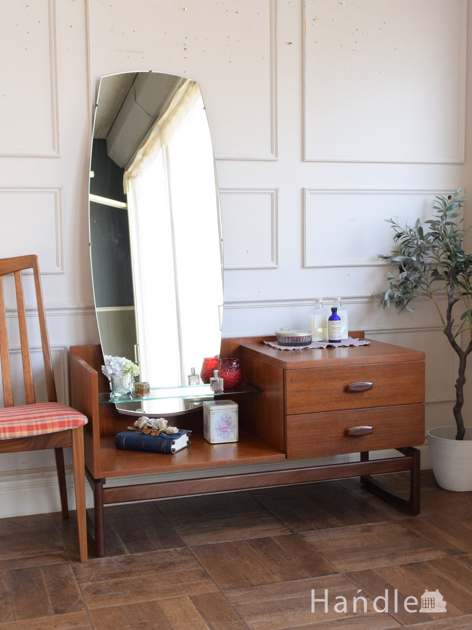 1940年代のアンティーク 三面鏡ドレッサー(q-288-f)｜アンティーク家具
