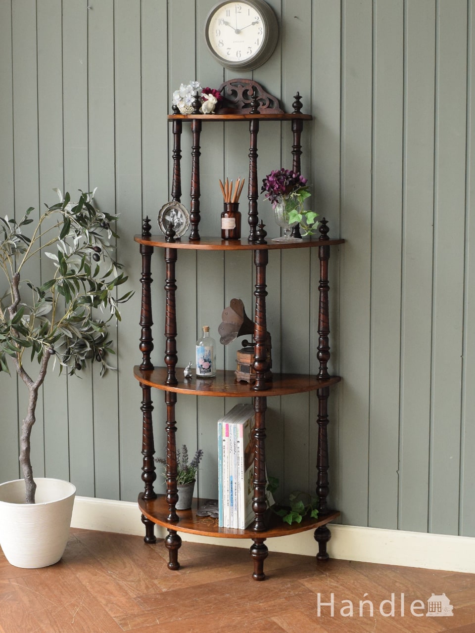 5段シェルフアンティークイギリスフランス