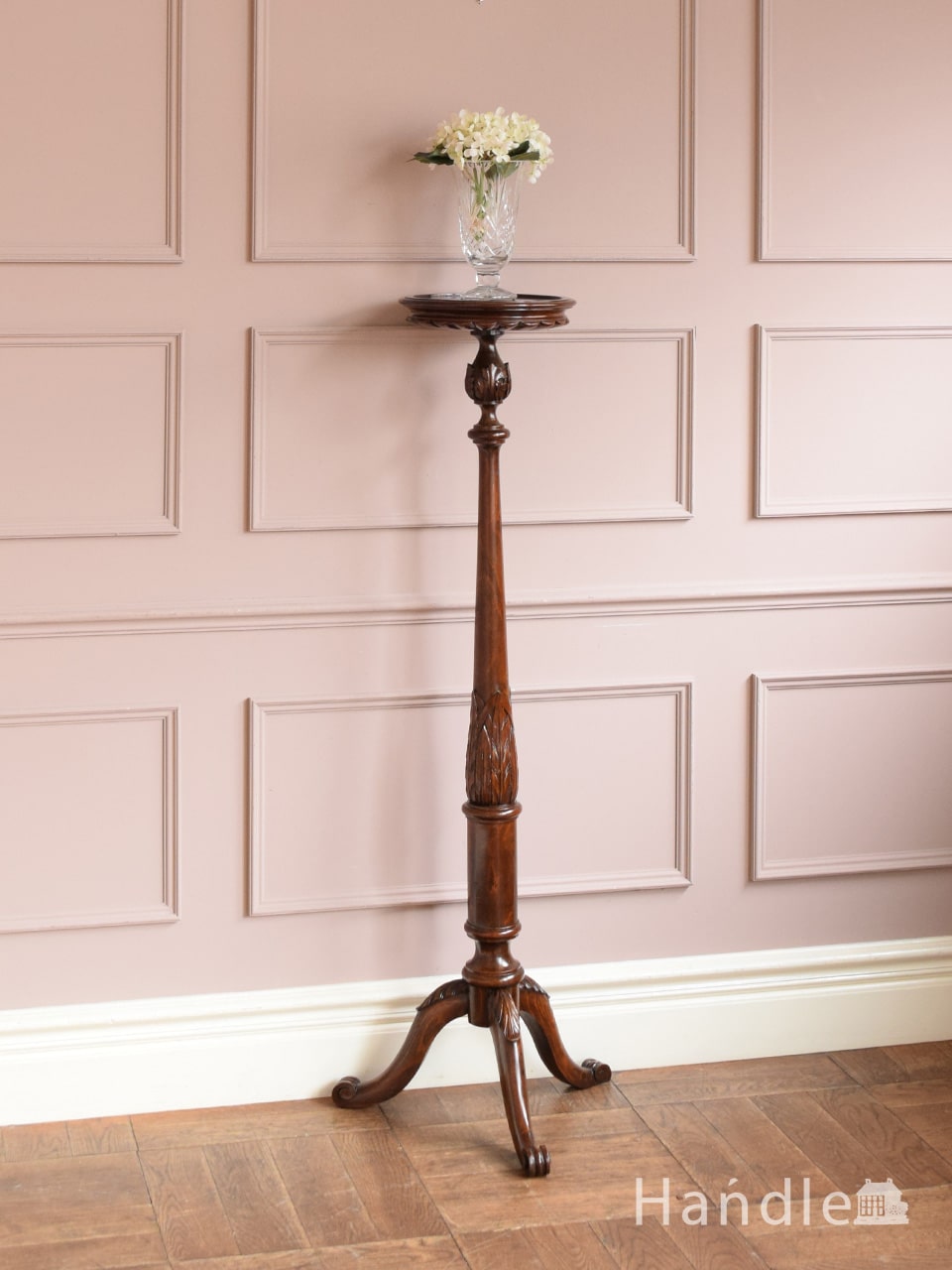 イギリスのおしゃれなアンティーク家具、背が高いマホガニー材の