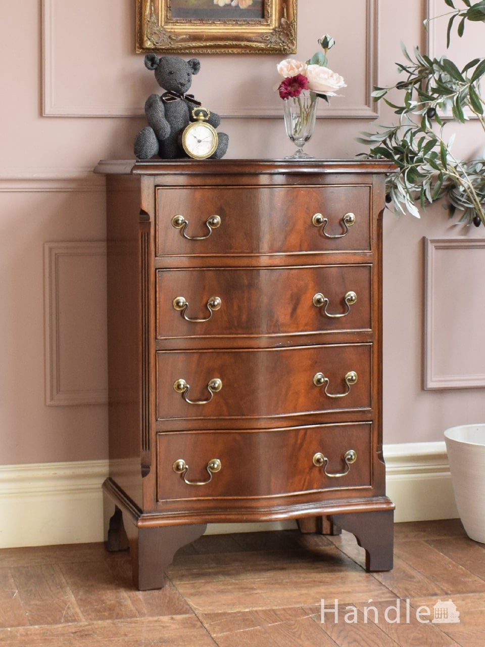 フランスベット アンティーク チェスト マホガニー 洋ルイ16世