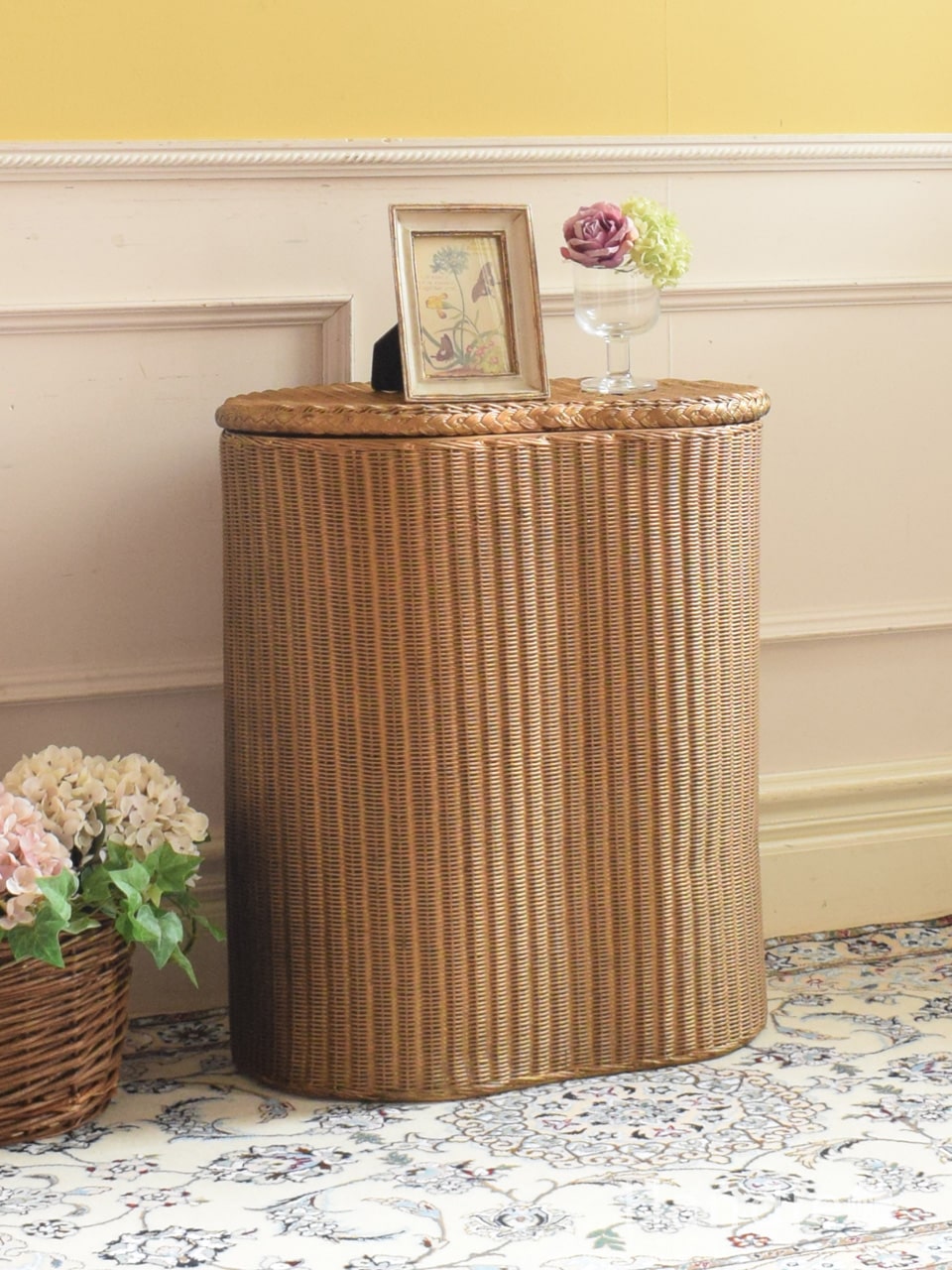 イギリスのアンティークのコファ、使いやすいサイズのオーク材の