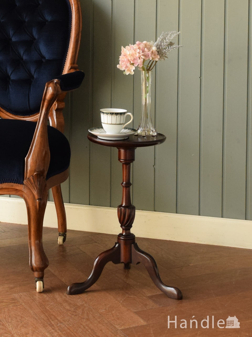 英国アンティークの美しいコーヒーテーブル、スクエア型のおしゃれな