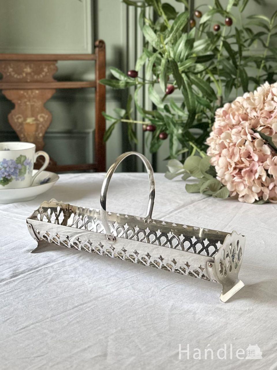 イギリスで見つけたキレイなアンティーク バスケット(k-1675-z