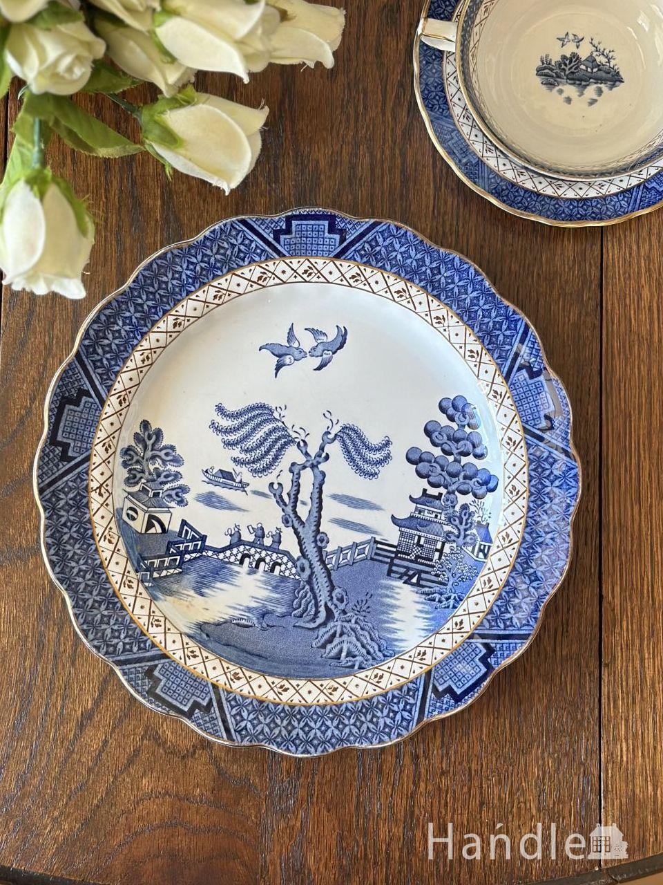 イギリスから届いたアンティークのディナープレート、BOOTHS （ブース