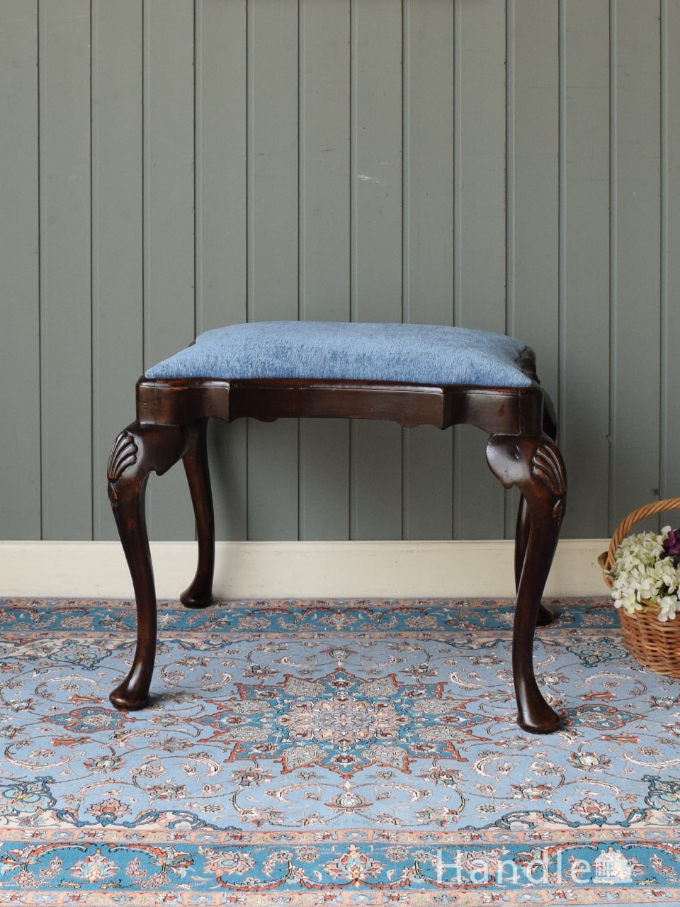 英国ビンテージのおしゃれなスツール、カッコいいハイスツール(k-1877