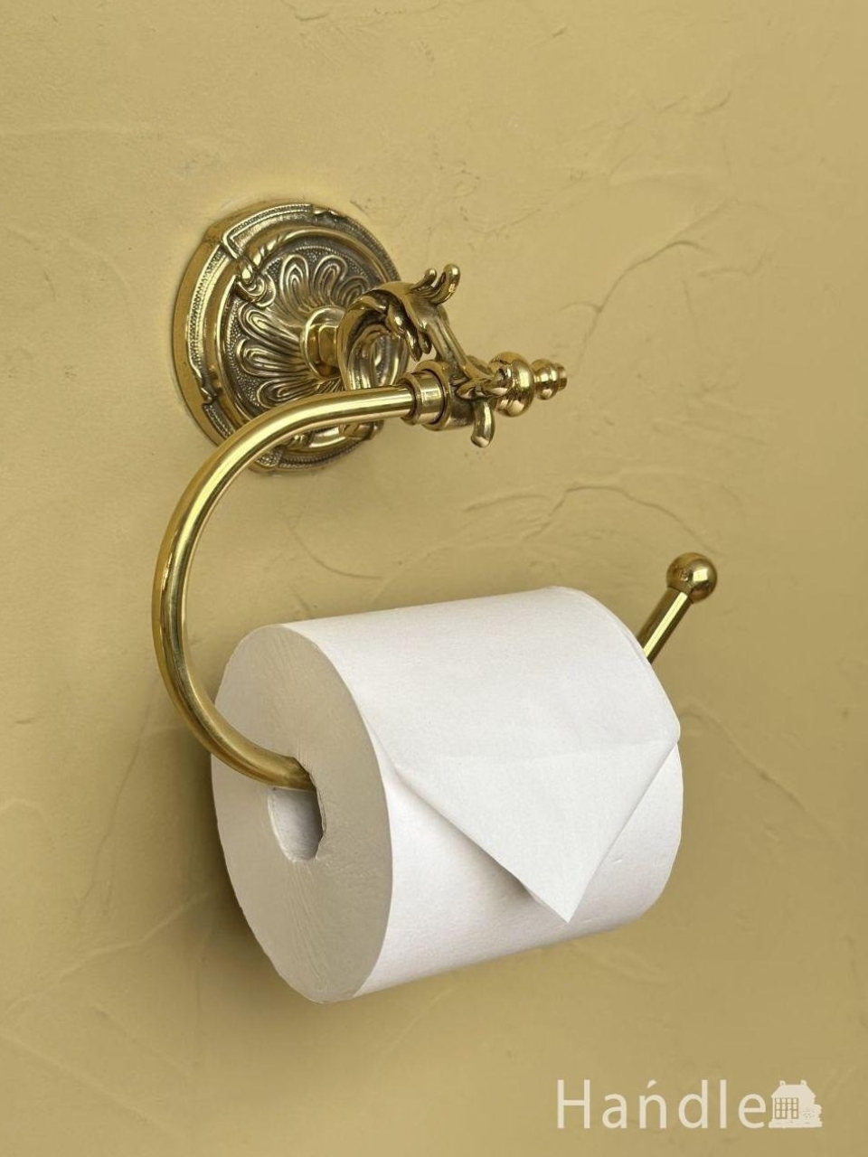 真鍮製クラシカルなペーパーホルダー （アンティーク色）(sa-239)｜DIY