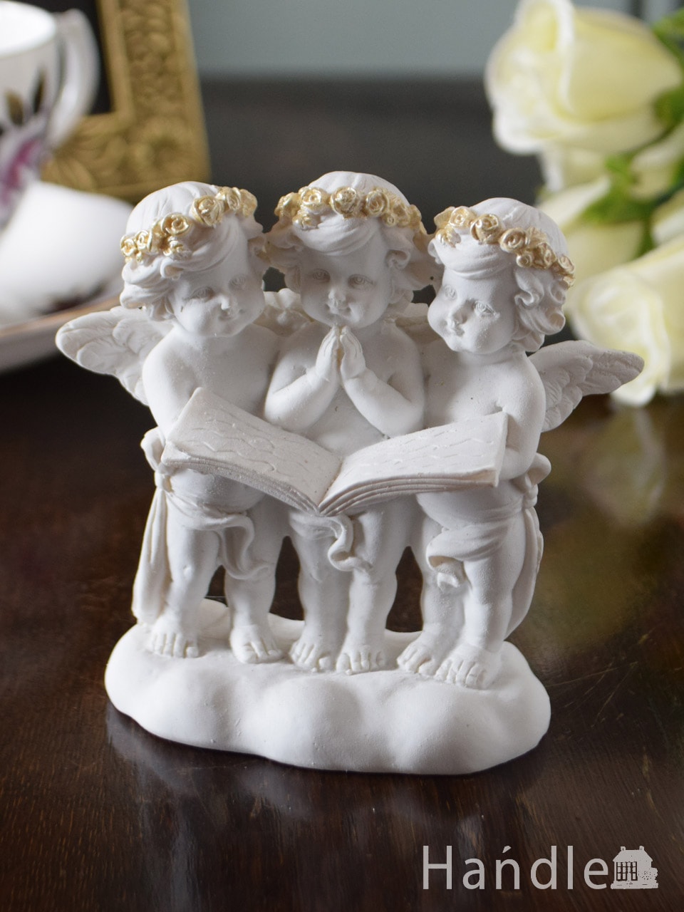アンティーク風の可愛いディスプレイ雑貨、天使たちのオブジェ（讃美歌