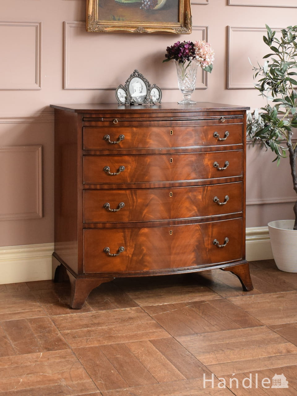 ナチュラルなパイン材のアンティーク家具、可愛いチェスト(k-992-f