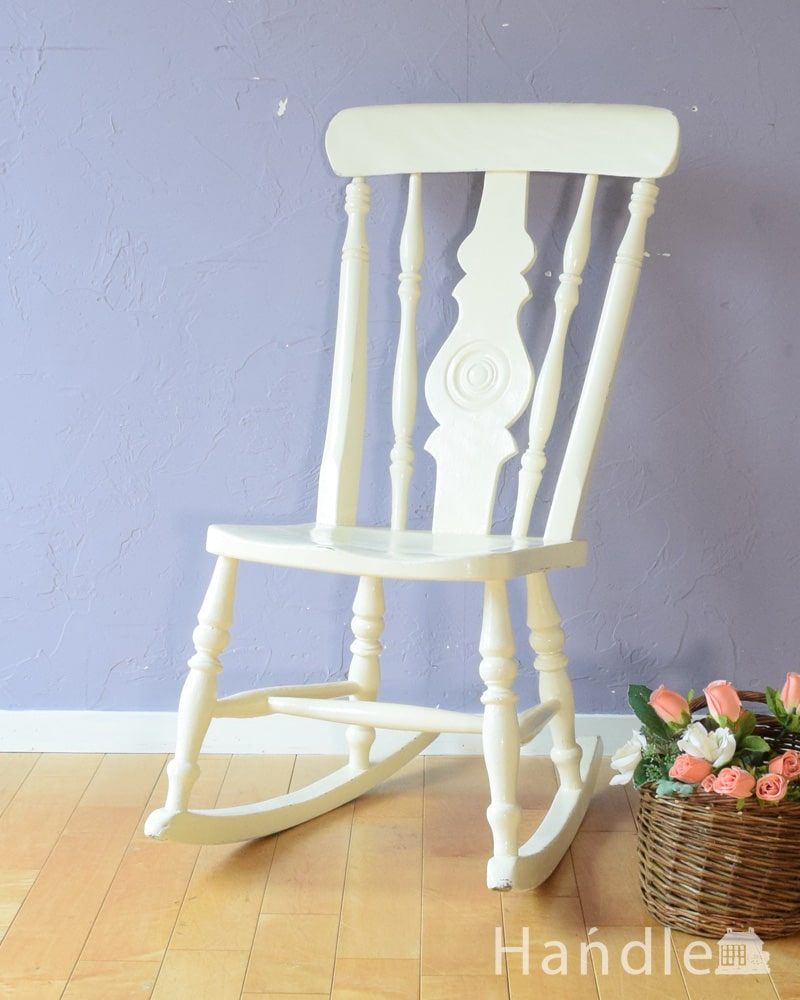 アンティークの可愛いチェア、子ども用のロッキングチェア（木馬）(d