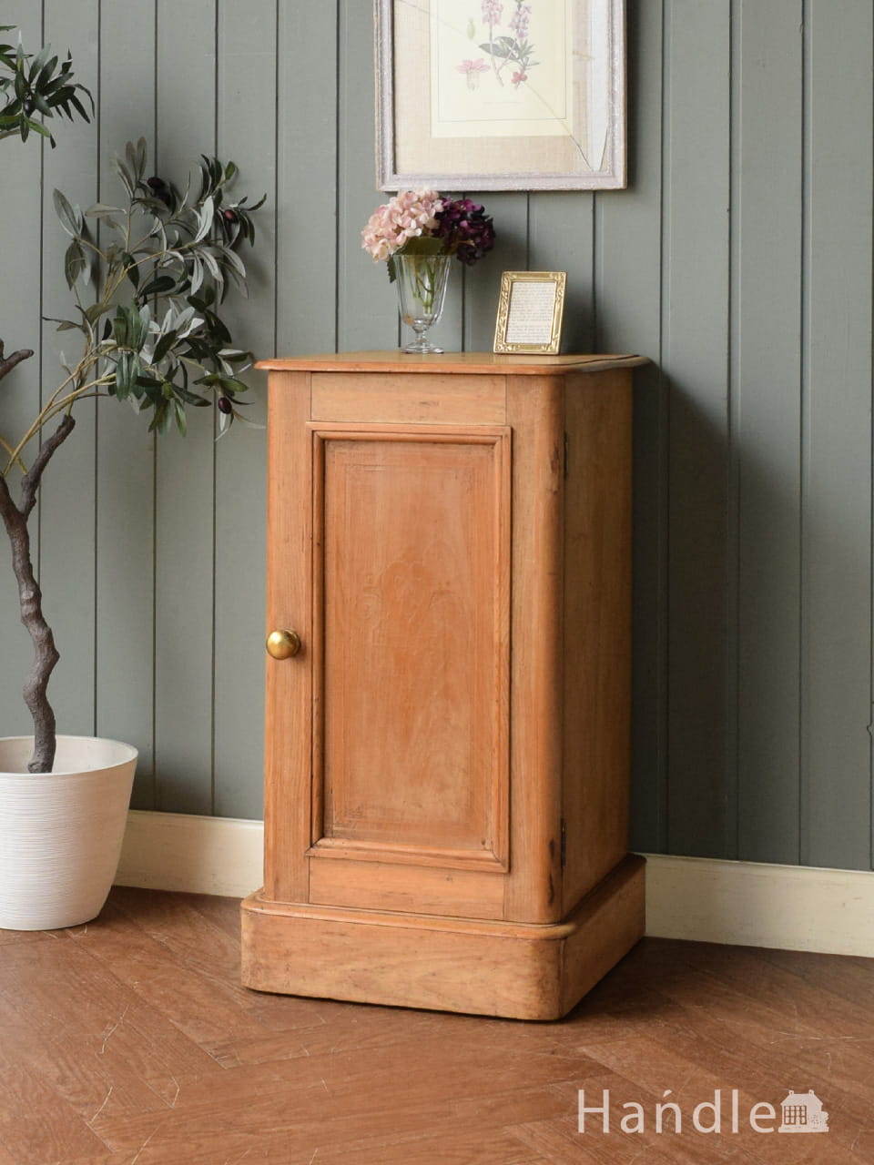 アンティークのサイドキャビネット、長い猫脚のフランスキャビネット(j