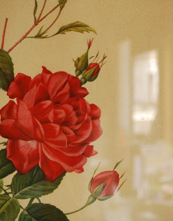 1940年代のアンティーク 絵画（レッド）(m-422-z)｜アンティーク雑貨