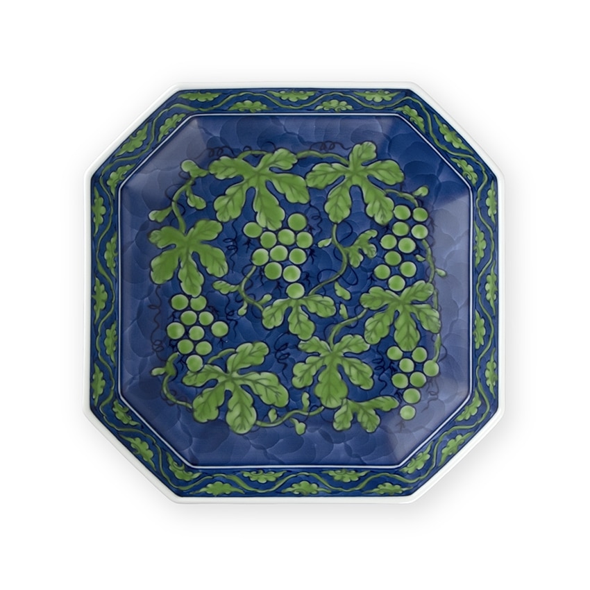源右衛門窯 緑彩葡萄絵 方皿: TORIYOSE | HANEDA Shopping 羽田空港
