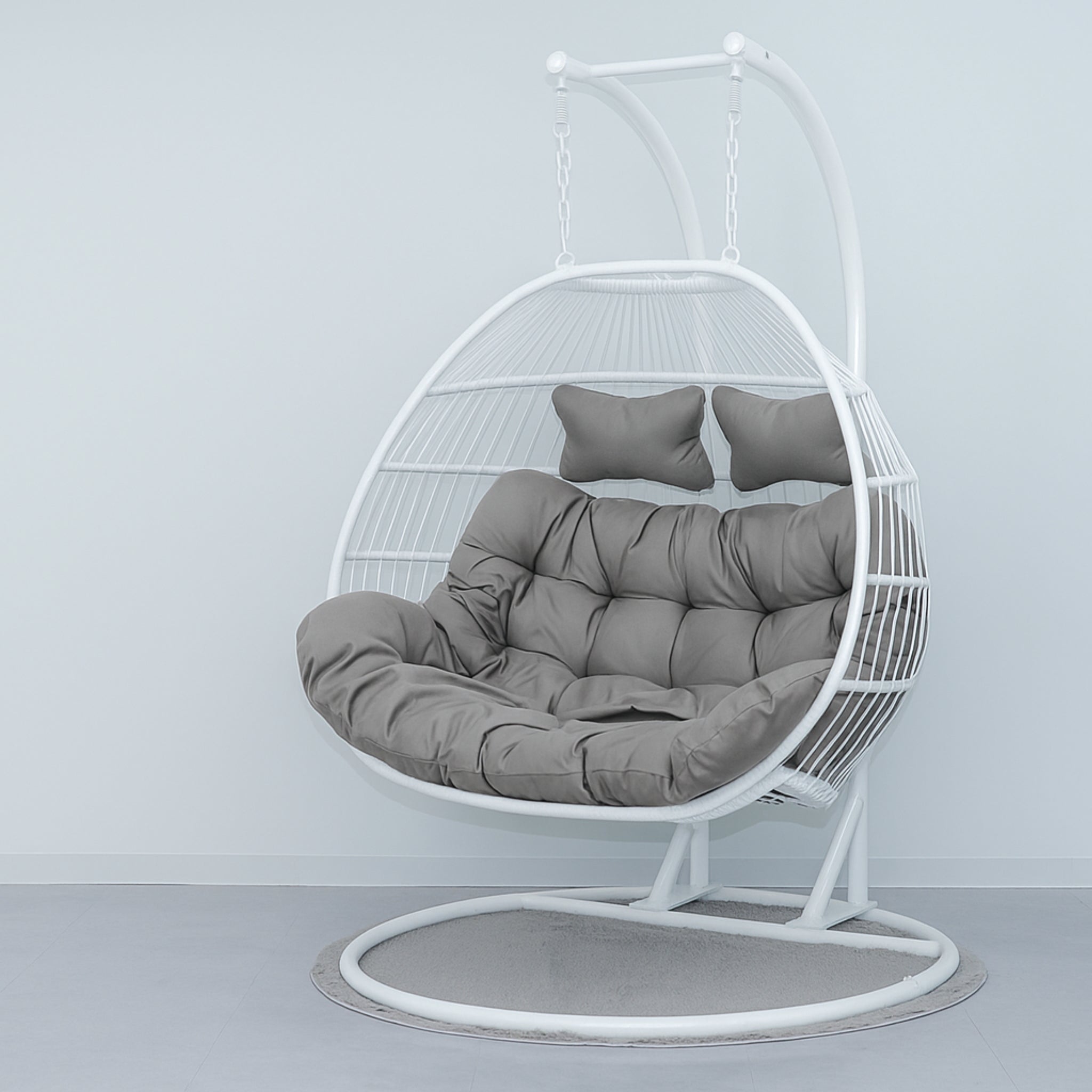 Crush D 2人掛け折り畳みハンギングチェア｜耐荷重180kg・収納簡単