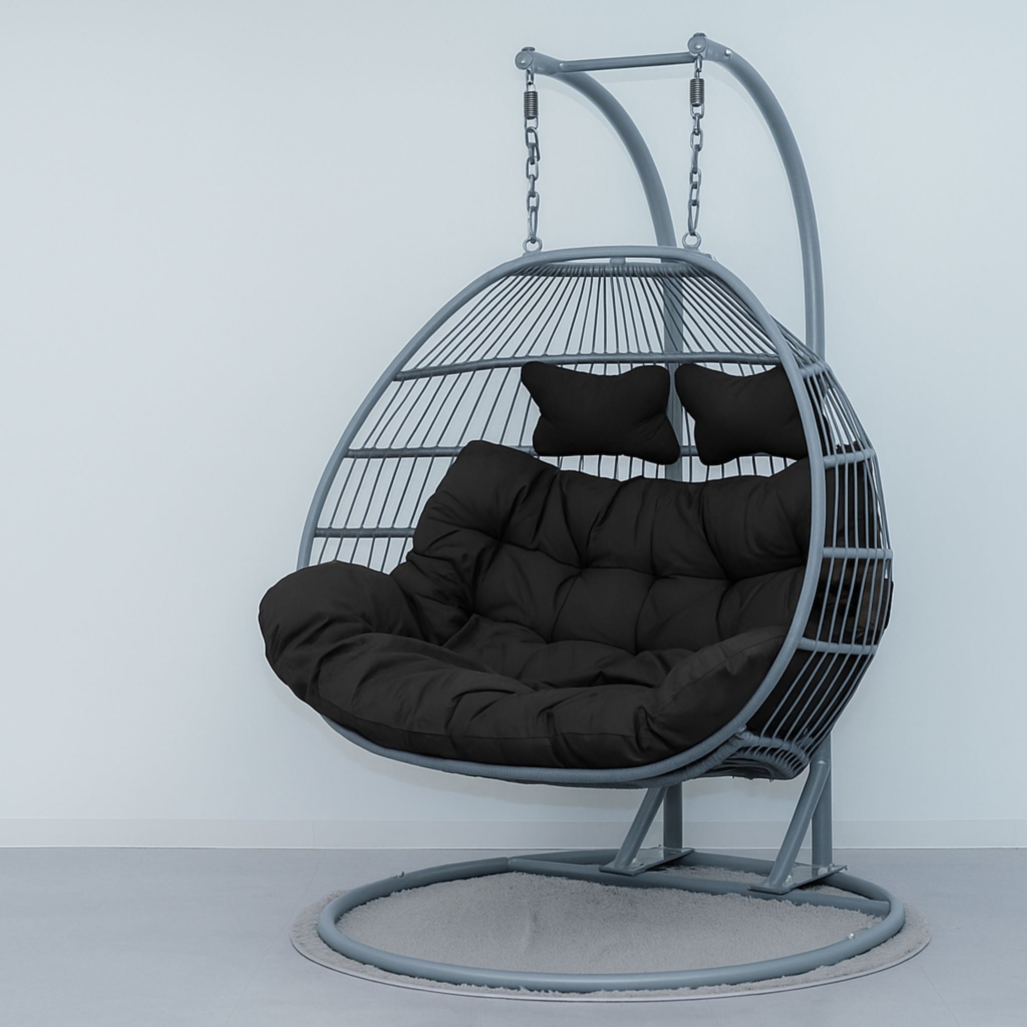 Crush D 2人掛け折り畳みハンギングチェア｜耐荷重180kg・収納簡単