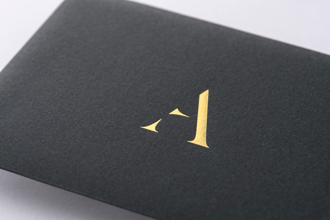 カード封筒（中）黒 / 箔押し専門店 あさだ屋
