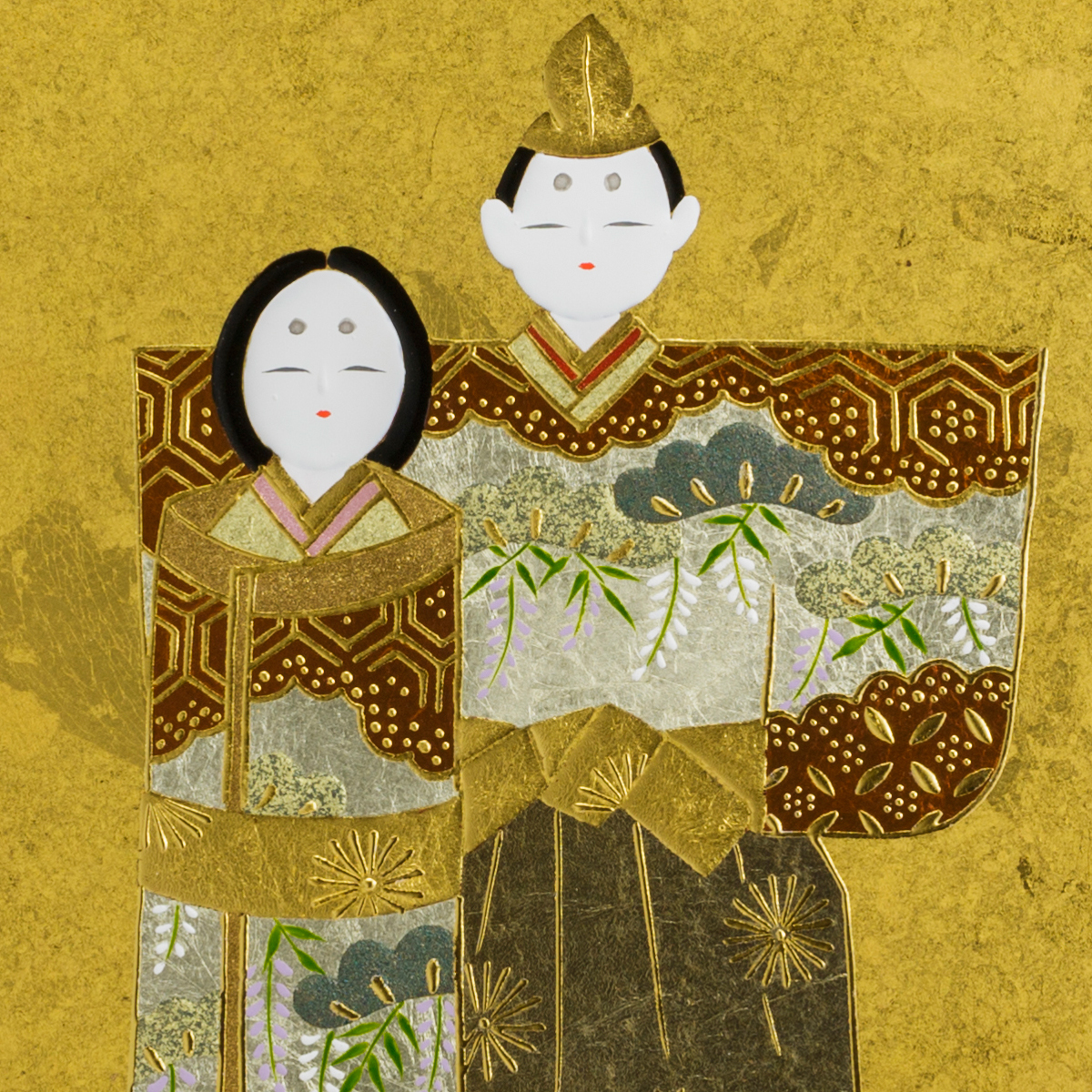 箔一 hakuichi 金箔 金沢箔 金沢 工芸品 飾り皿 立雛(皿立て付)