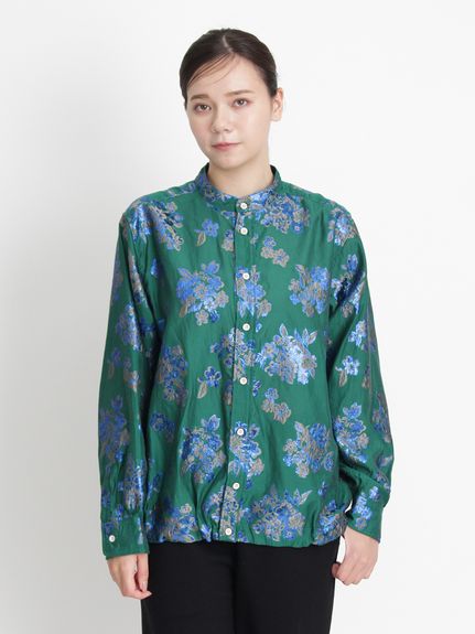 ラメミックスブーケふくれジャカードシャツブルゾン（シャツ）｜H.A.K