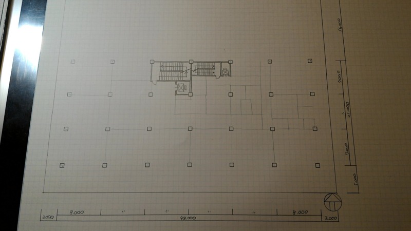 独学者にやさしい一級建築士製図方法vol.1(柱描きから間取り下書きまで