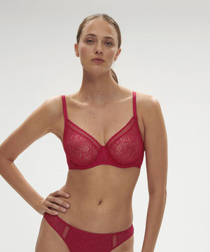 Simone Perele-Comete Underwire bra Midnight/Ruby Pink -12S324