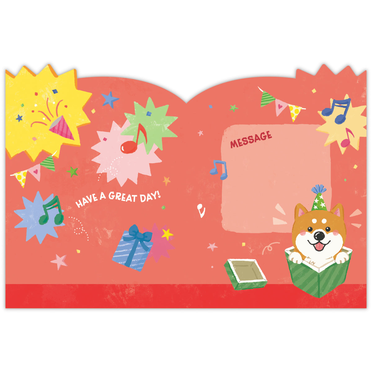 動く・いぬ【誕生お祝い／オルゴールカード】日本ホールマークの