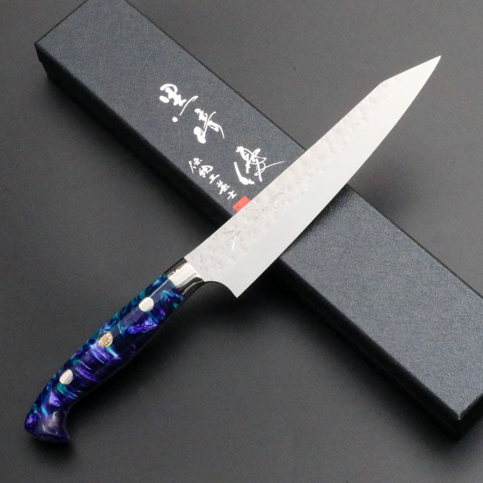 黒崎優 「閃光」ペティナイフ 150mm ブルー＆グリーン アクリル