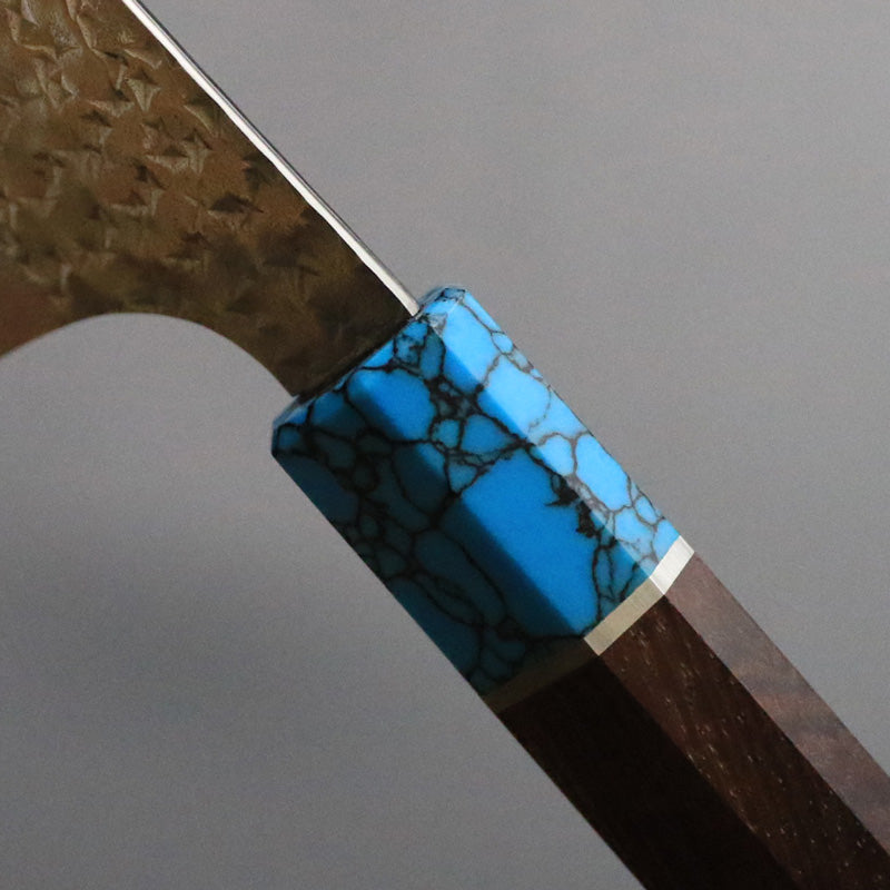 黒崎優 「閃光」牛刀 包丁 210mm 紫檀柄ターコイズ桂 – HAGAKURE