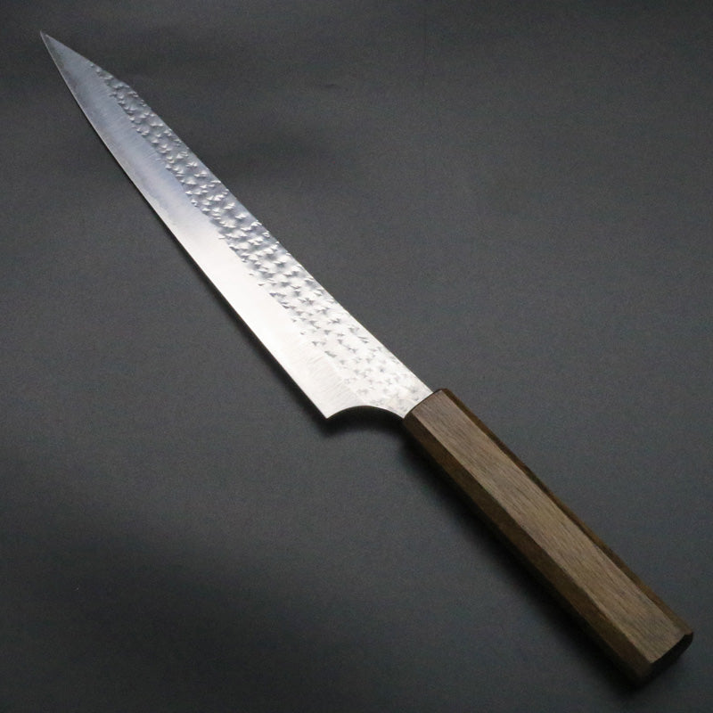 黒崎優 「閃光」筋引き 包丁 240mm 拭き漆樫柄 – HAGAKURE