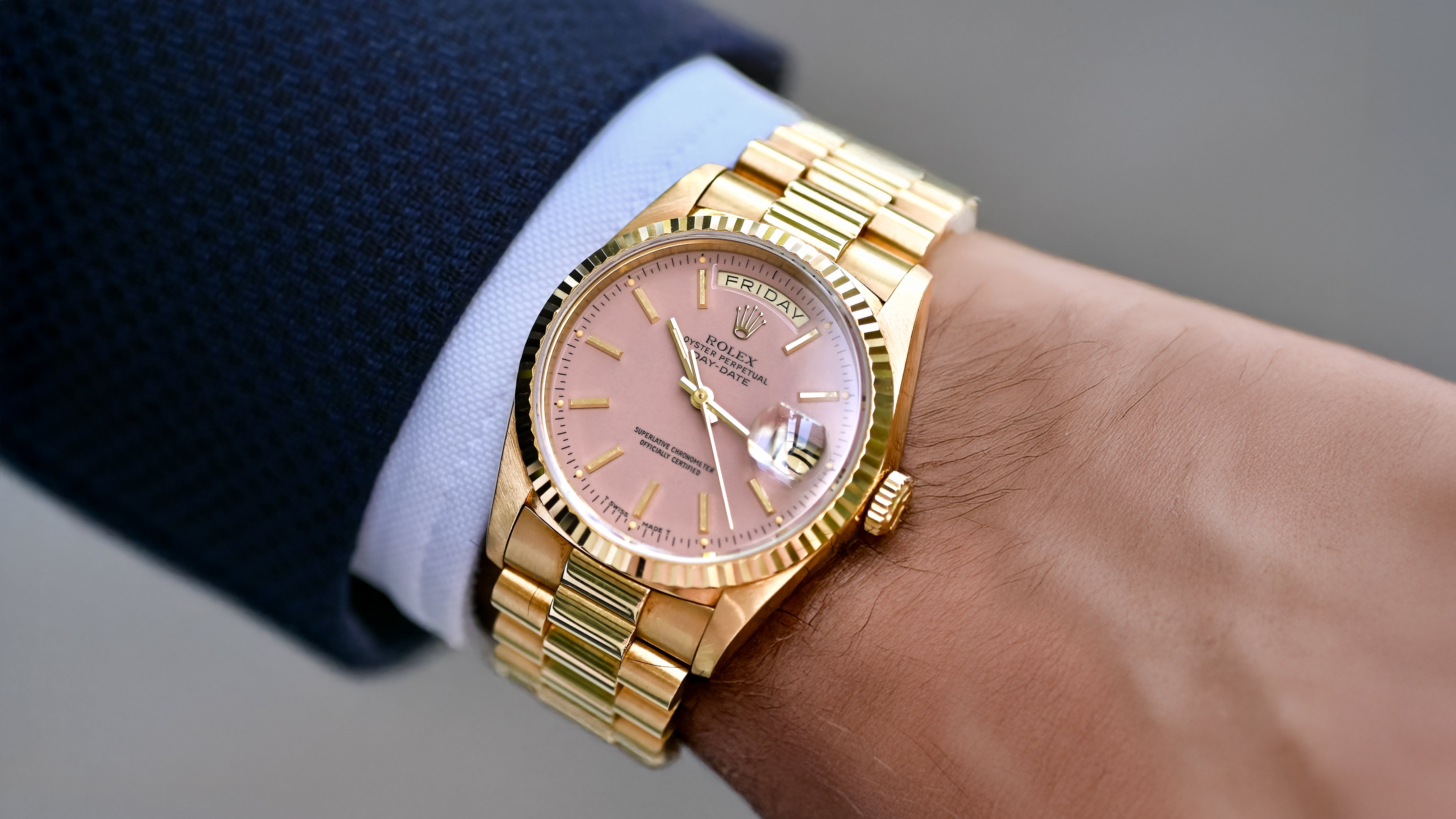 Lilac Stella Dial 18238 Rolex Day-Date – Hairspring