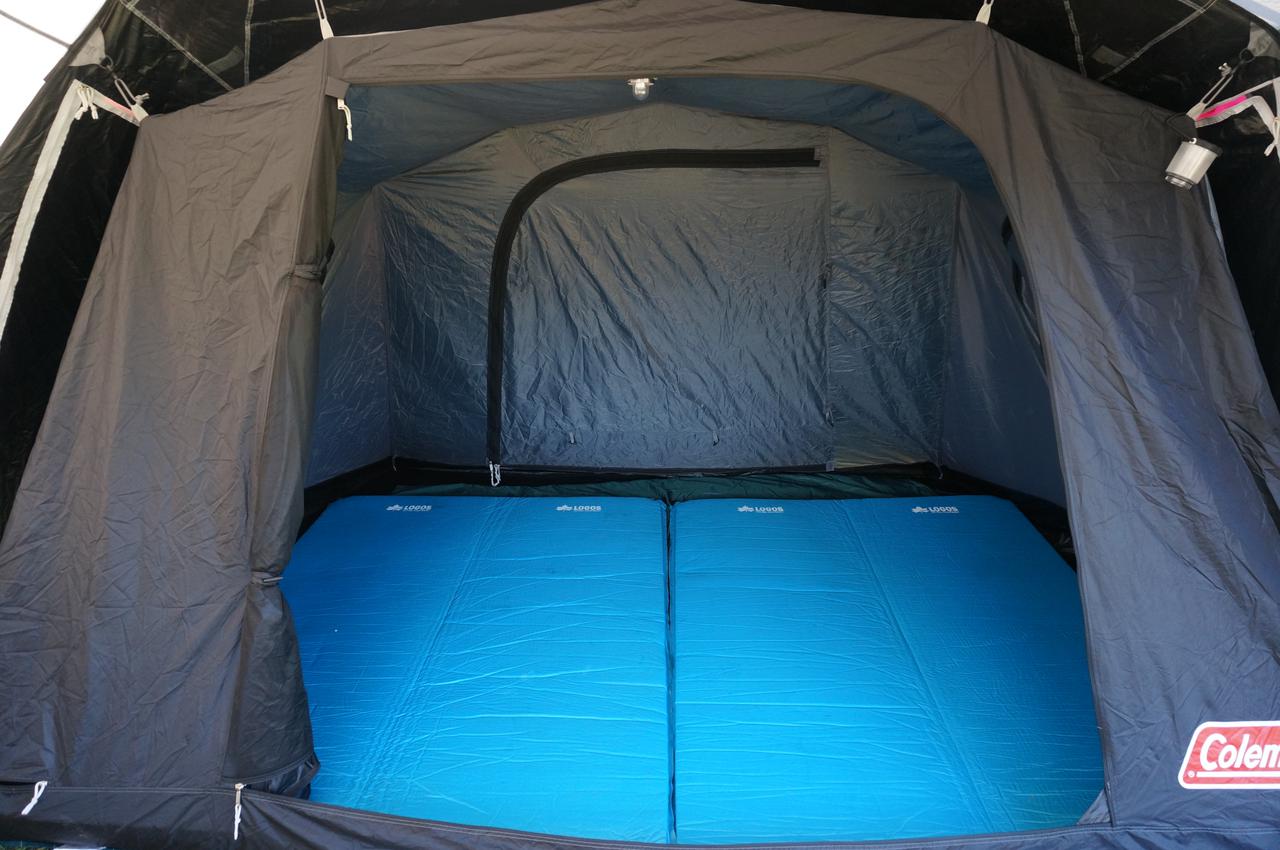 ロゴスのインフレーターマットは極厚で寝心地最高！ファミリーキャンプ