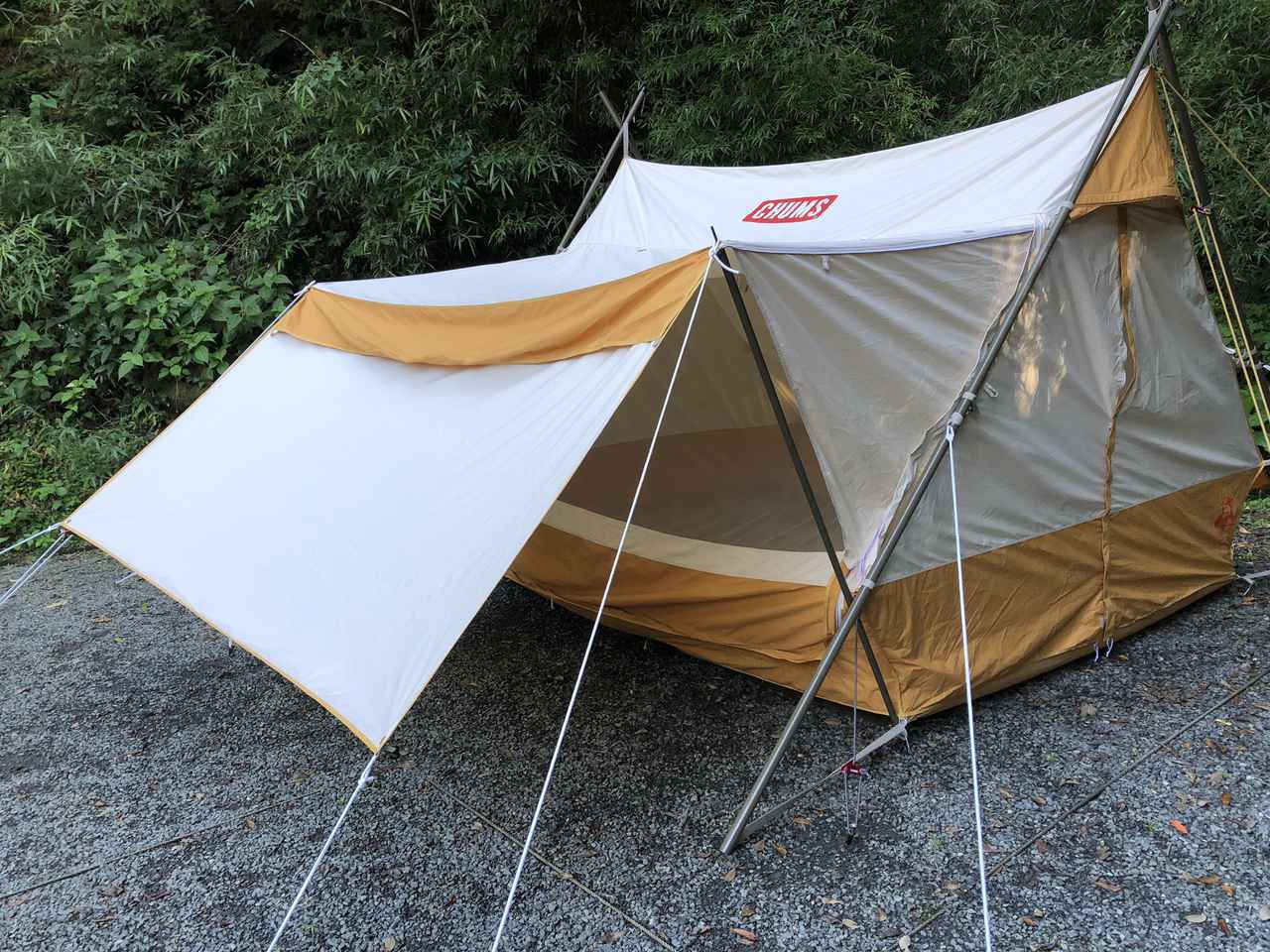 チャムス】「エーフレームテントT/C 4」レビュー おしゃれでかわいい