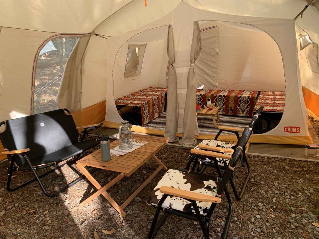 CHUMS（チャムス）「コヤテントT/C5」レビュー】自然の中に家を建てた