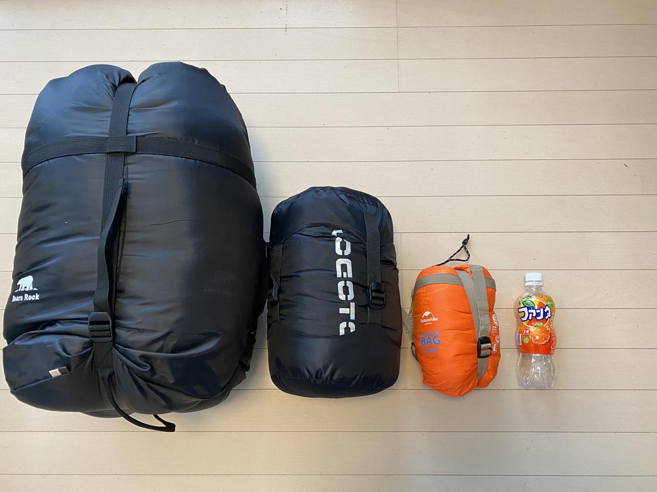 ネイチャーハイクの夏用寝袋「ミニウルトラライト スリーピングバッグ