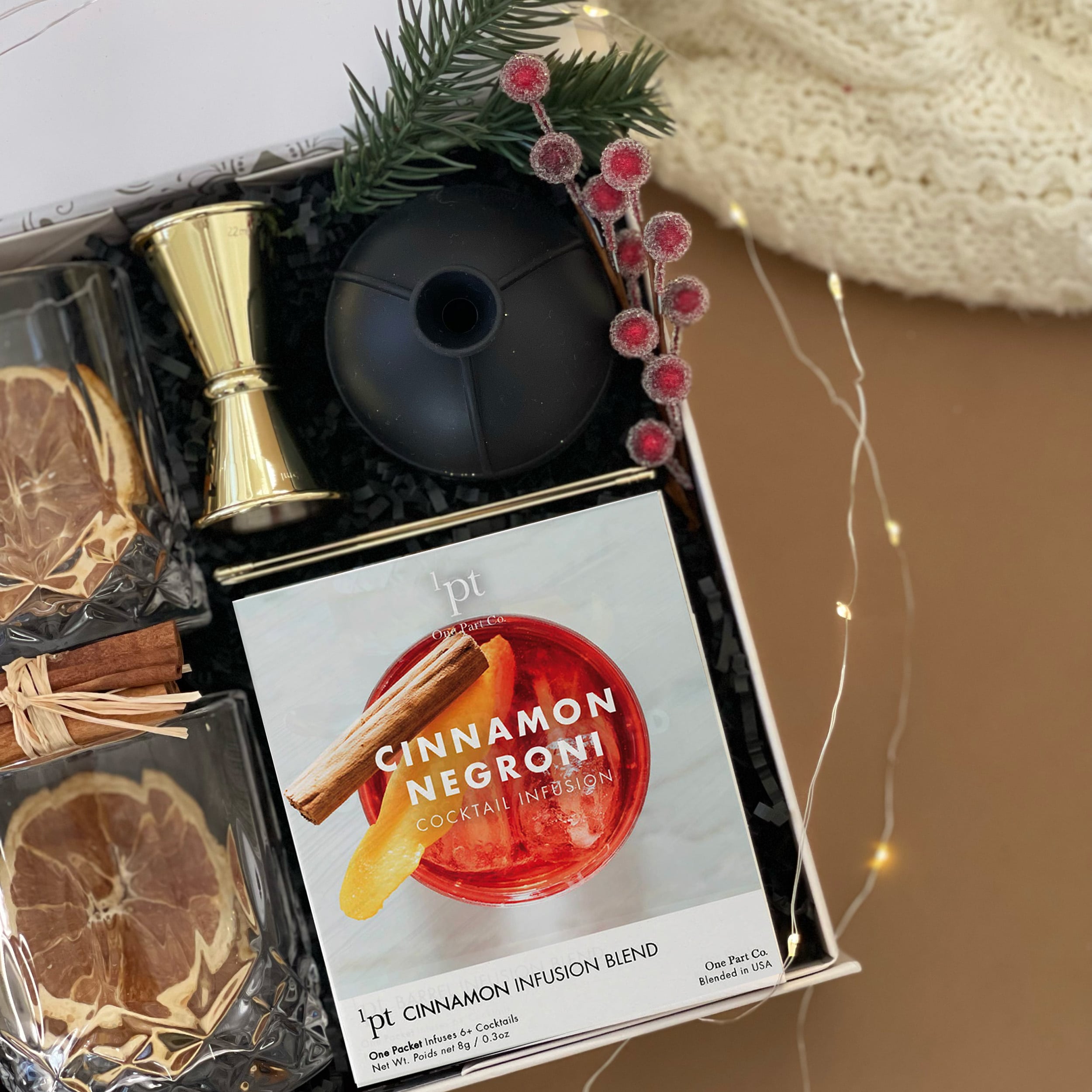 Classic Negroni Holiday Gift Set | Old Fashioned Glasses