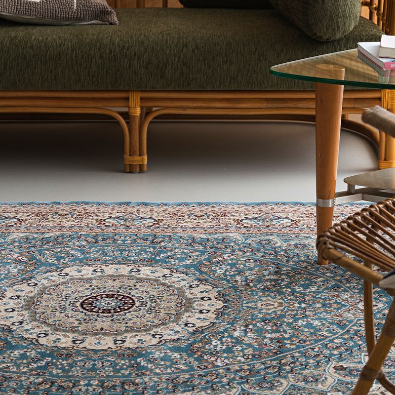 クラシック ビンテージ オールシーズン 「ブルーが美しいラグ