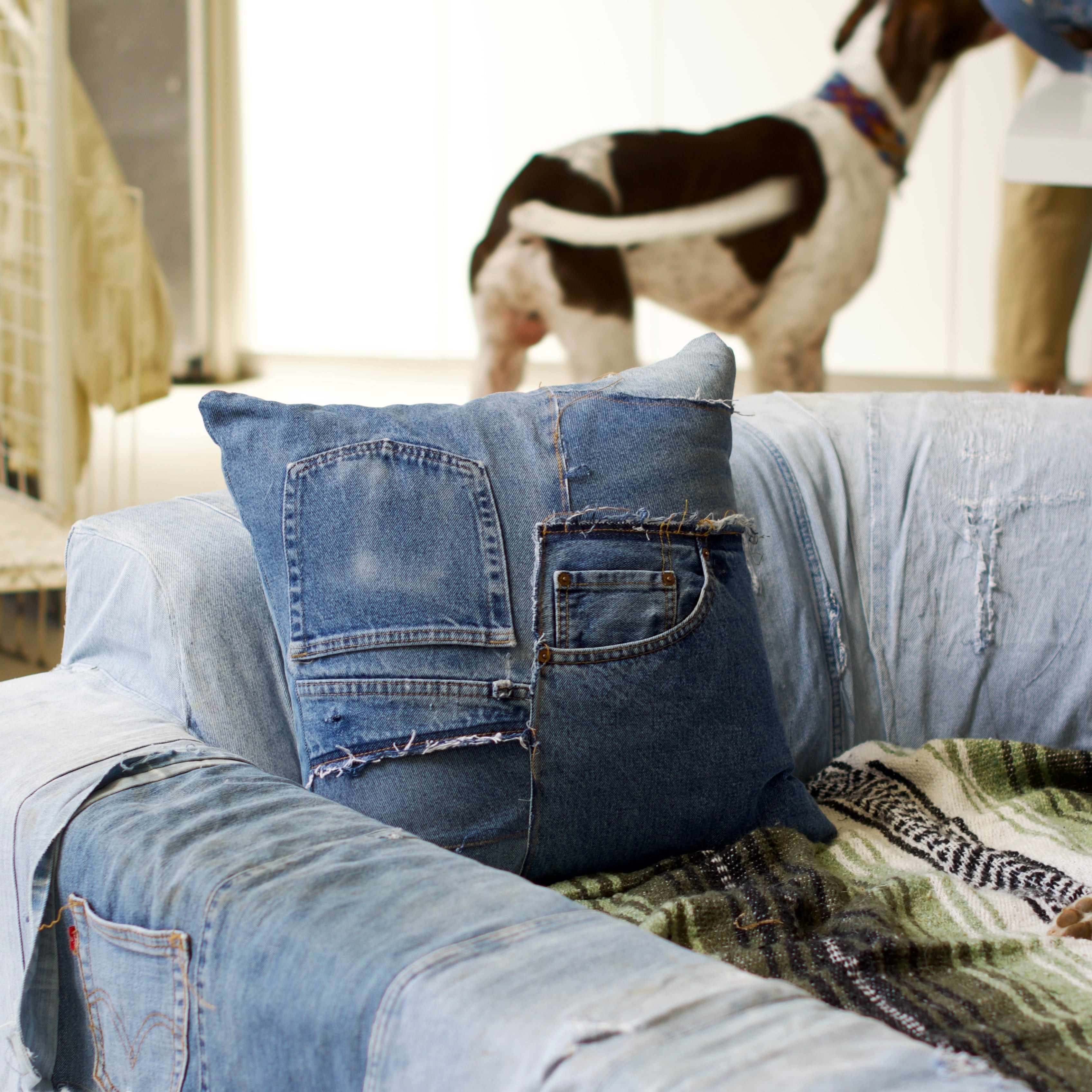 デニムリメイククッションカバー – Happy Rey's