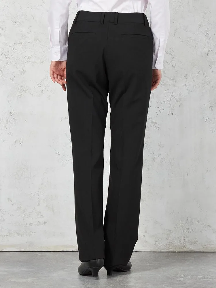 ウォッシャブル】パンツ ストレート 2WAYストレッチ ブラック シャドウ