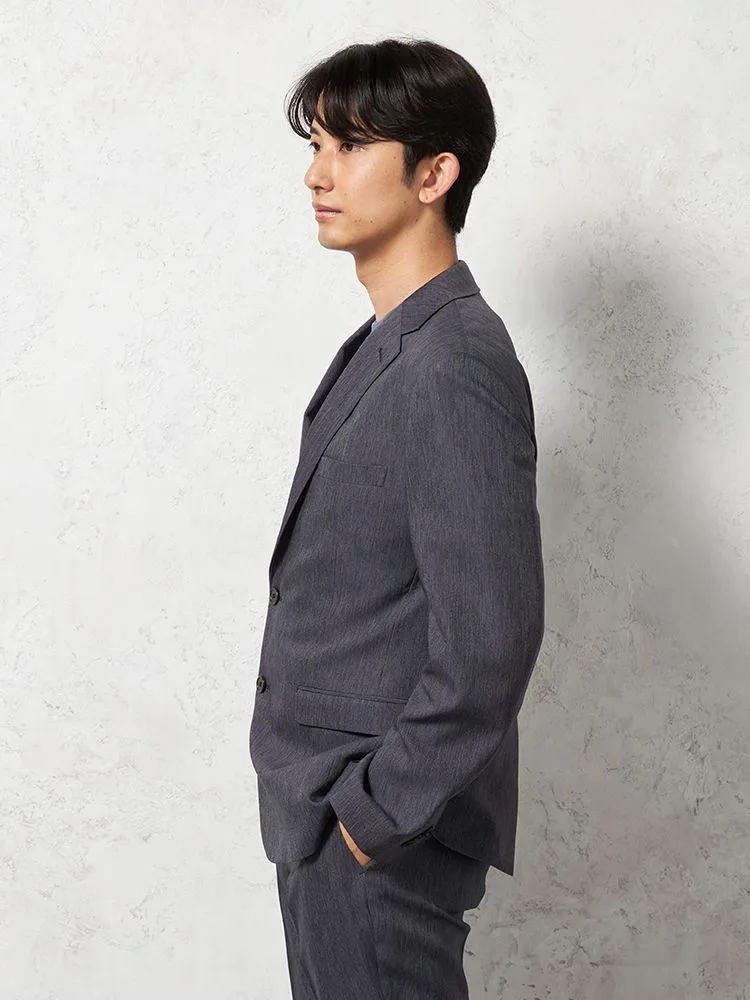 デニム調 セットアップスーツ【WEB限定】上下ウォッシャブル ネイビー