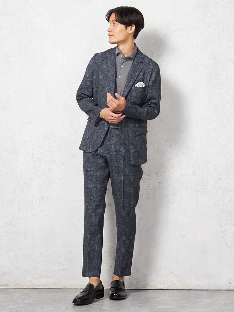 サスビズxRENU】上下セットアップ スーツ 上下ウォッシャブル 軽量