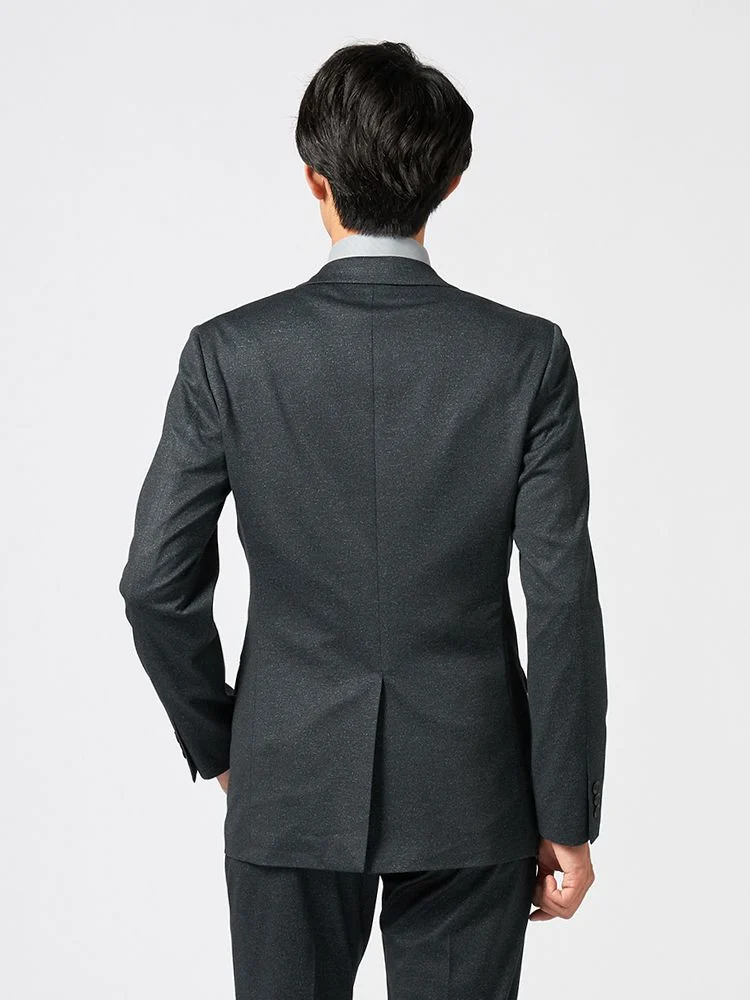 C．グレー 【Cassette Cross】スーツ 2つボタン 上下ウォッシャブル