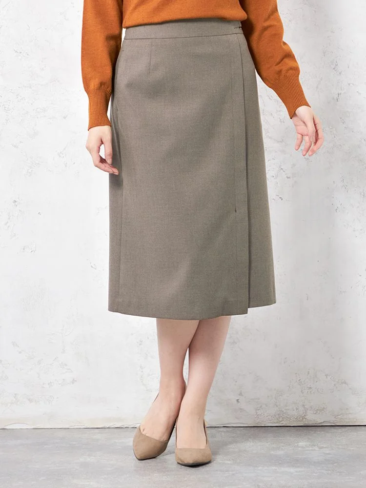 Cassette Cross】スカート 巻き風スカート ウォッシャブル ストレッチ