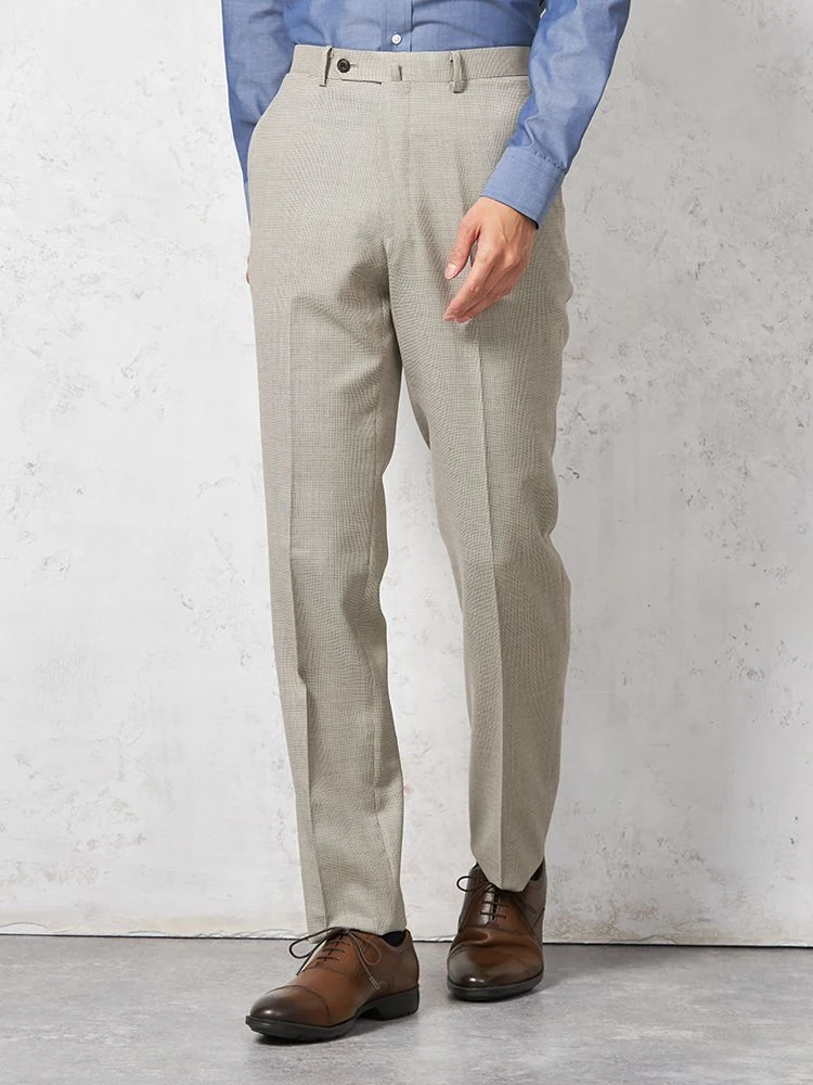 ベージュ 【イタリア製素材REDA FLEXO使用】パンツ スラックス