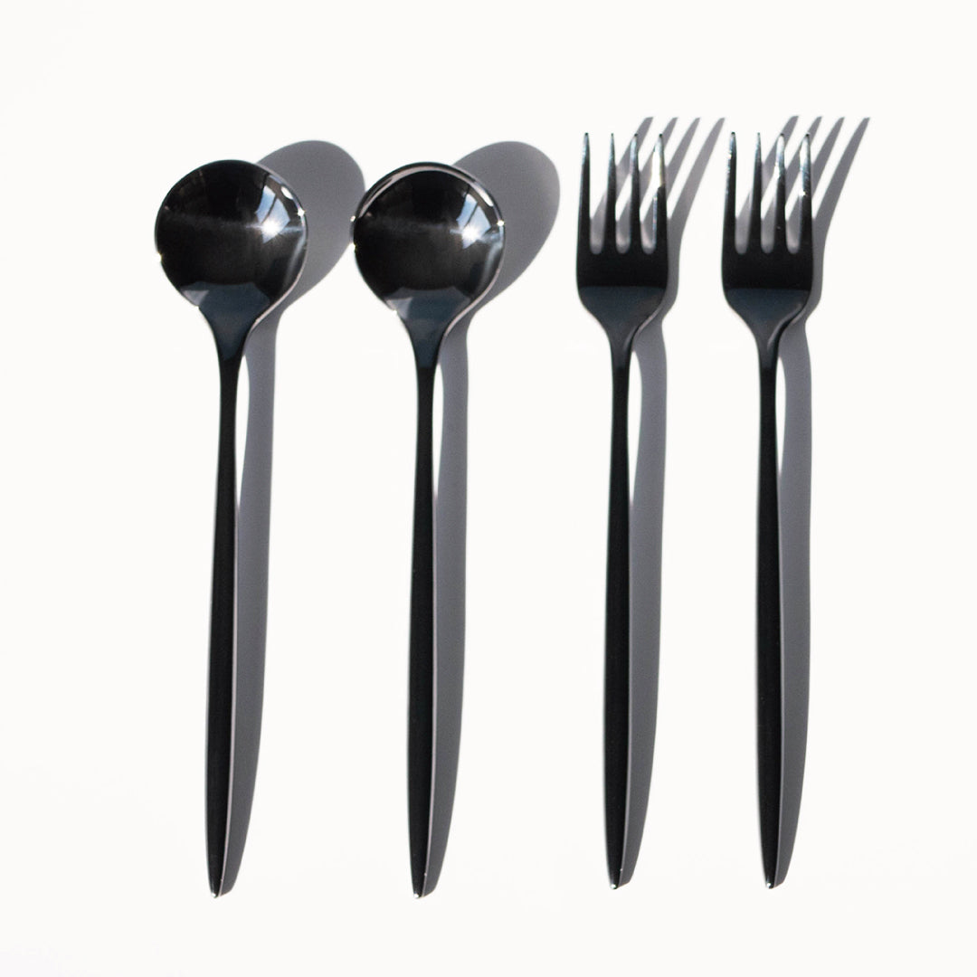 SUGATA Black スプーン・フォークセット Smallサイズ ｜ 徳永