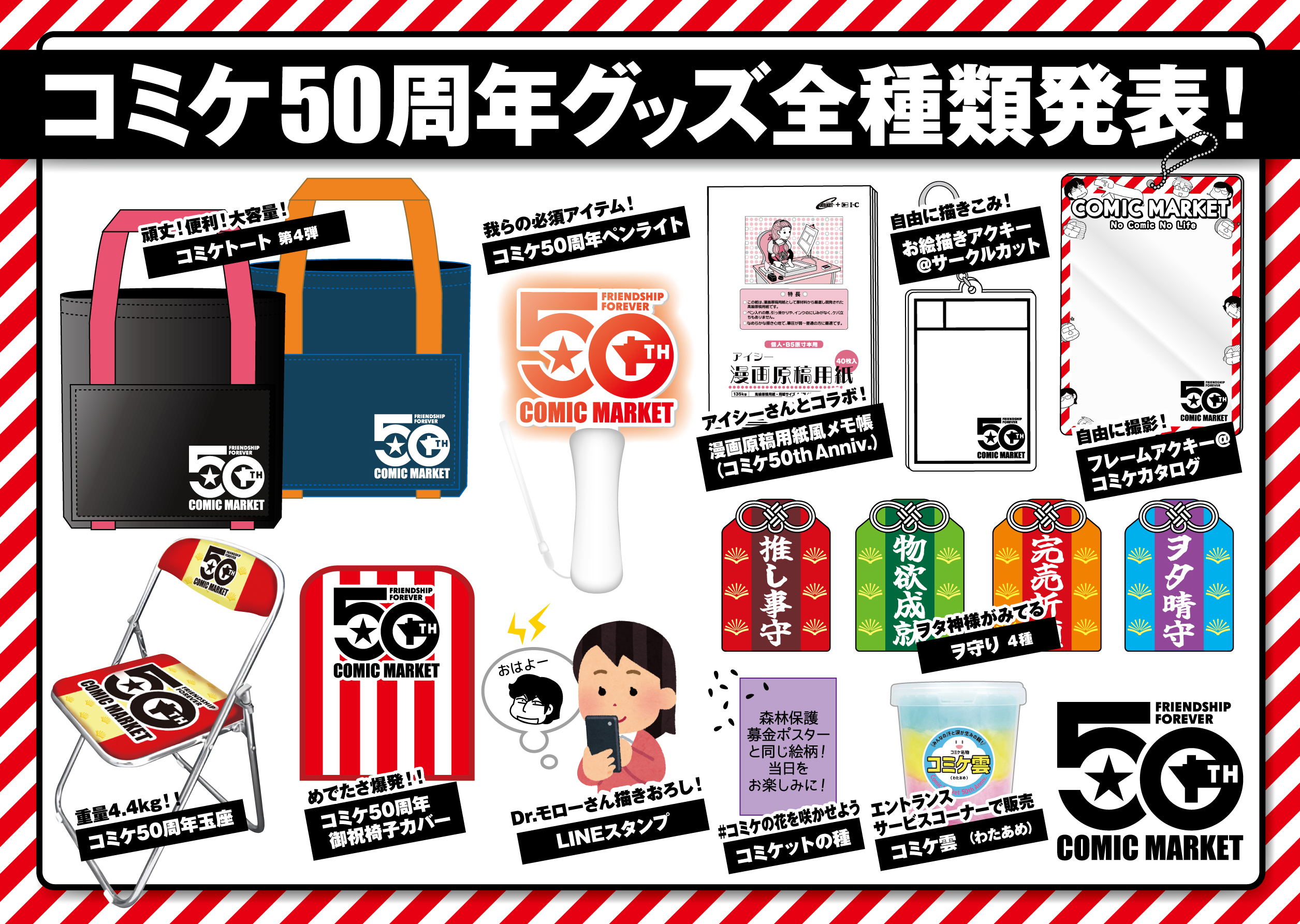 コミックマーケット50周年公式グッズ発売! - コミックマーケット n日目