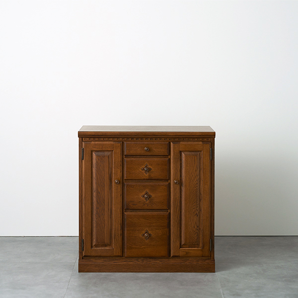 樹種で選ぶ「花柄コンソールキャビネット(CO-61)」 | 葉山家具