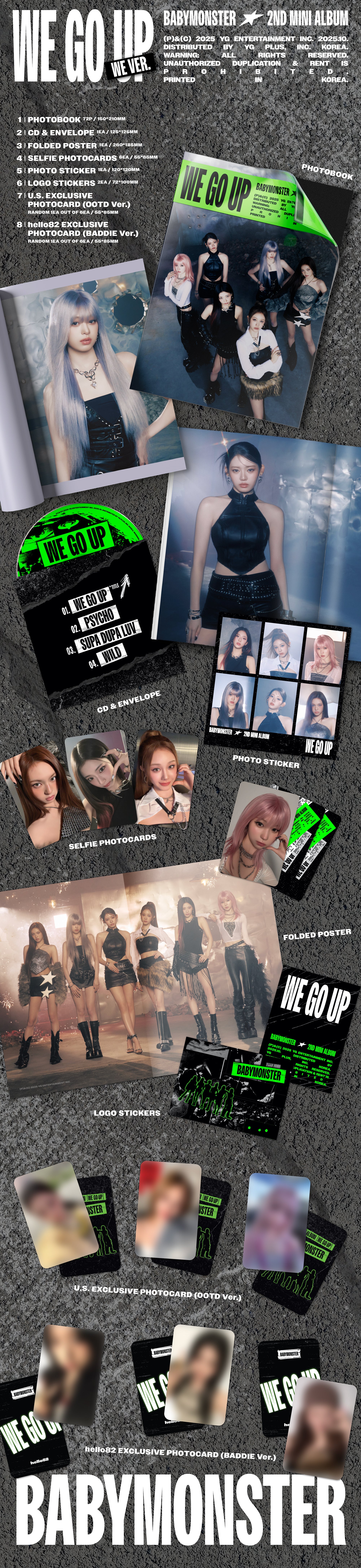 BABYMONSTER - WE GO UP - hello82 Exclusive – hello82.shop